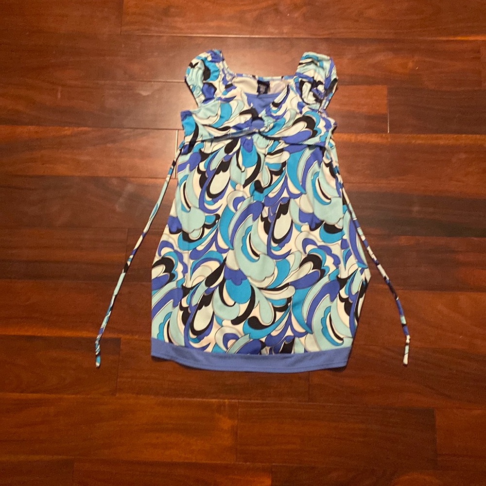 Blue casual dress
